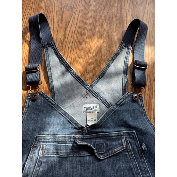 Duluth Trading Co. Denim Overalls Womens Size 18 Regular Blue Workwear - Picture 6 of 7